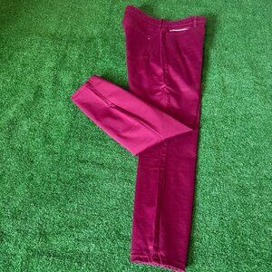 Tommy Hilfiger The Flex High-Rise Stretch Skinny Burgundy Casual Pants Size 10